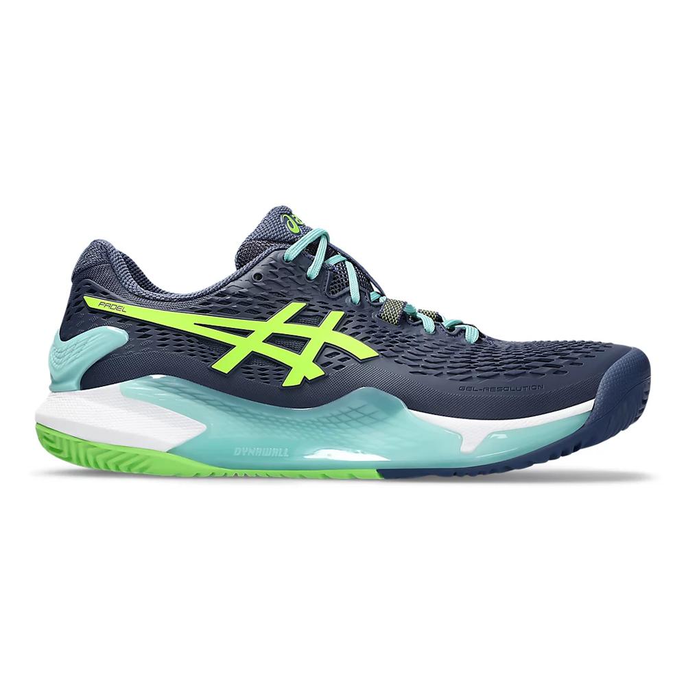 Asics Padel Masculino Gel Resolution 9 Padel Thunder Blue/Electric Lime