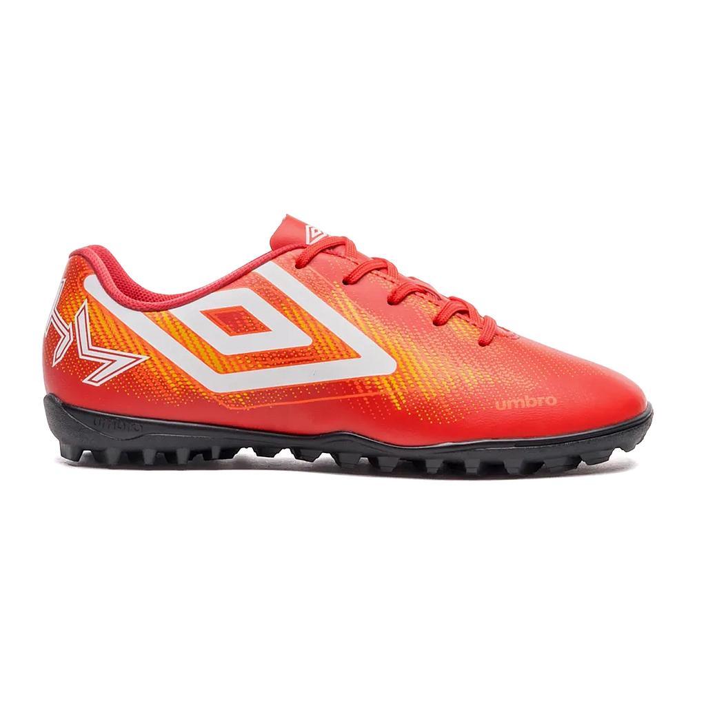 Umbro Society Masculino Futbol Heatmap Rojo/Naranja Fluor/Blanco