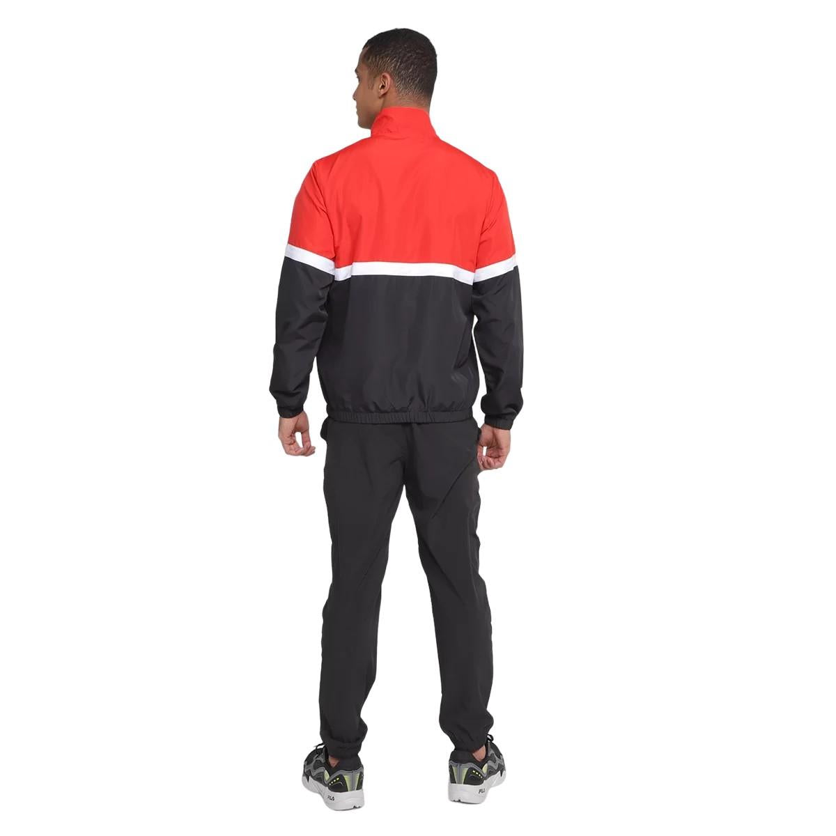 Fila Athleisure Tracksuit Masculino Double Block Black/Red Chili/White