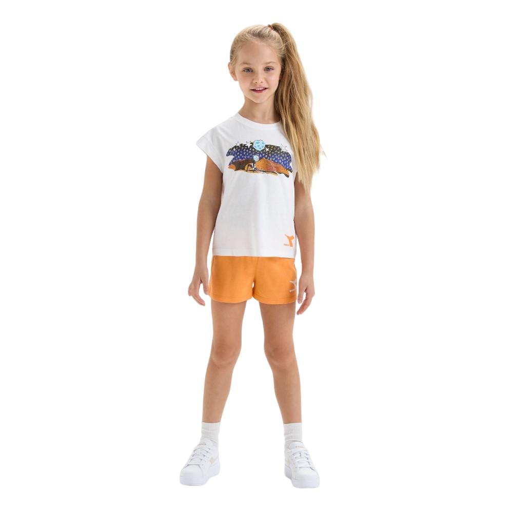 Diadora Conjuntos Junior Set Ss Sport Art Optical White