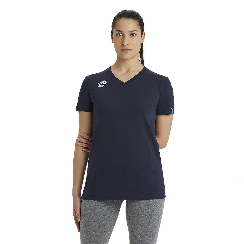Arena Remeras Unisex Moda Team T Shirt Panel Navy