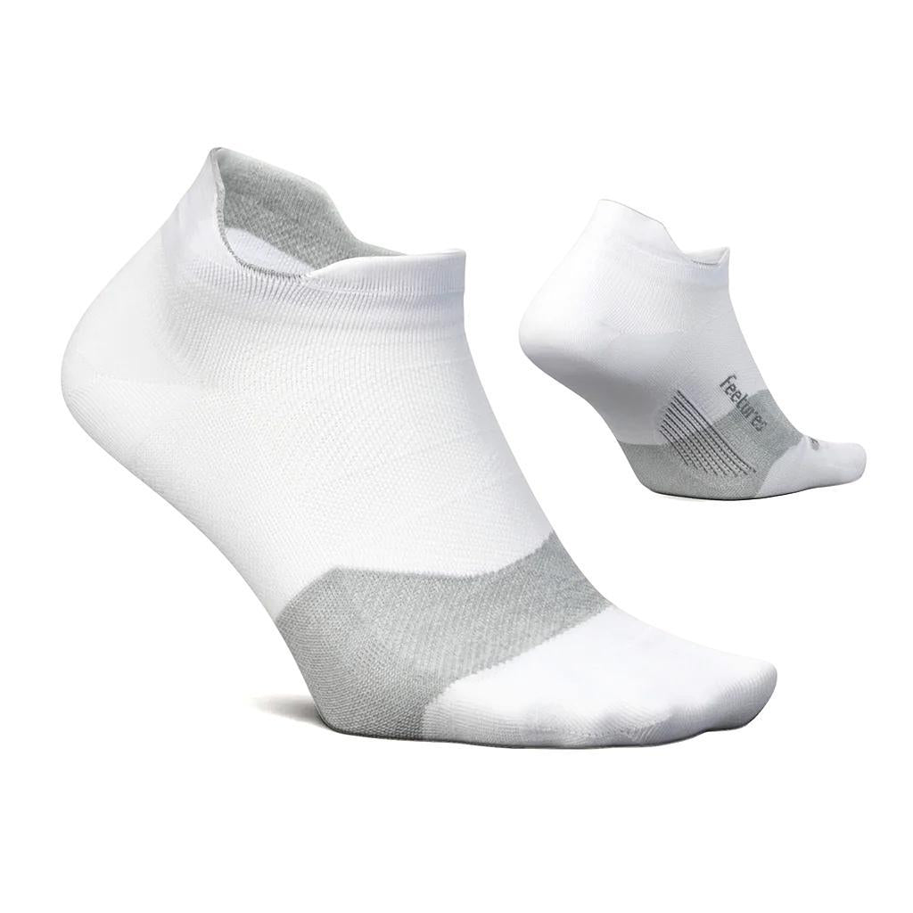 E5571583 Feetures Medias Unisex Running Elite Ultra Light No Show Tab White