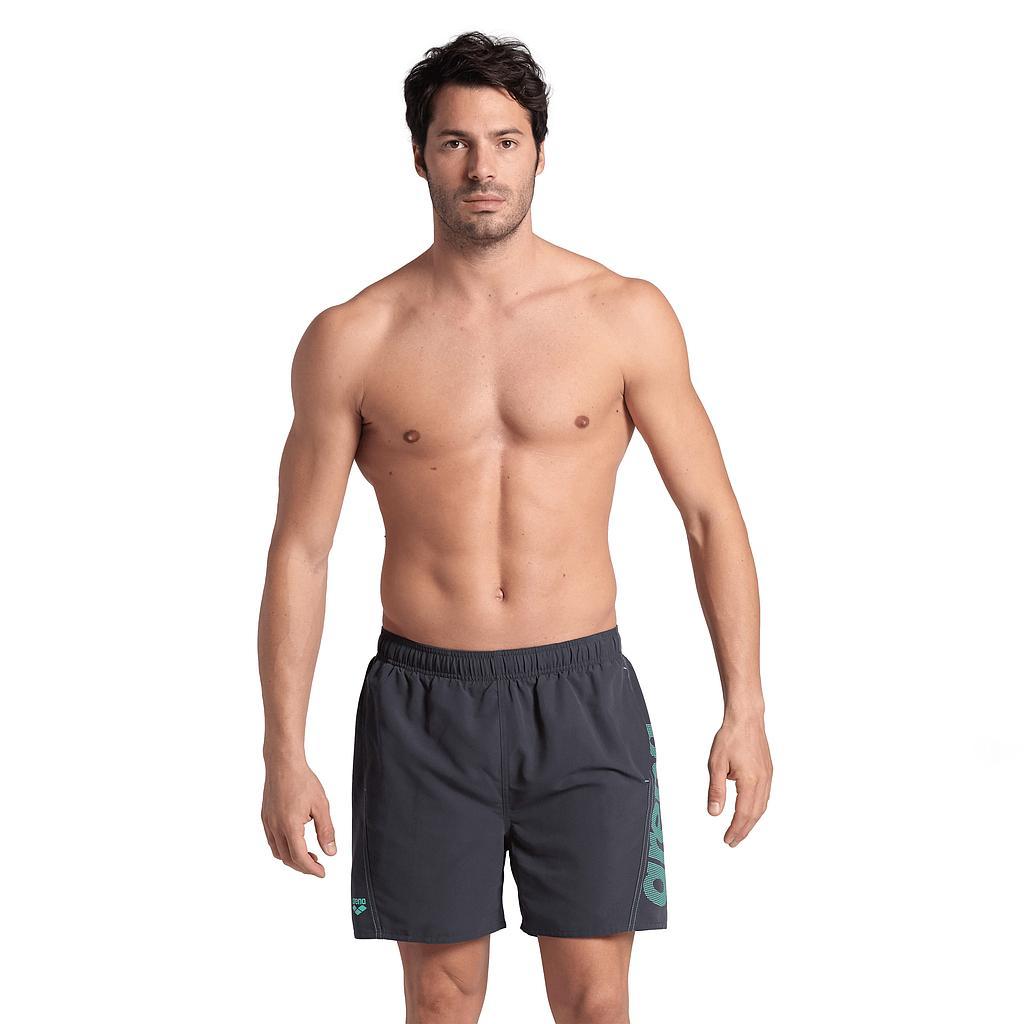 Arena Shorts Masculino Natacion Fundamentals Logo Boxer R Asphalt Water