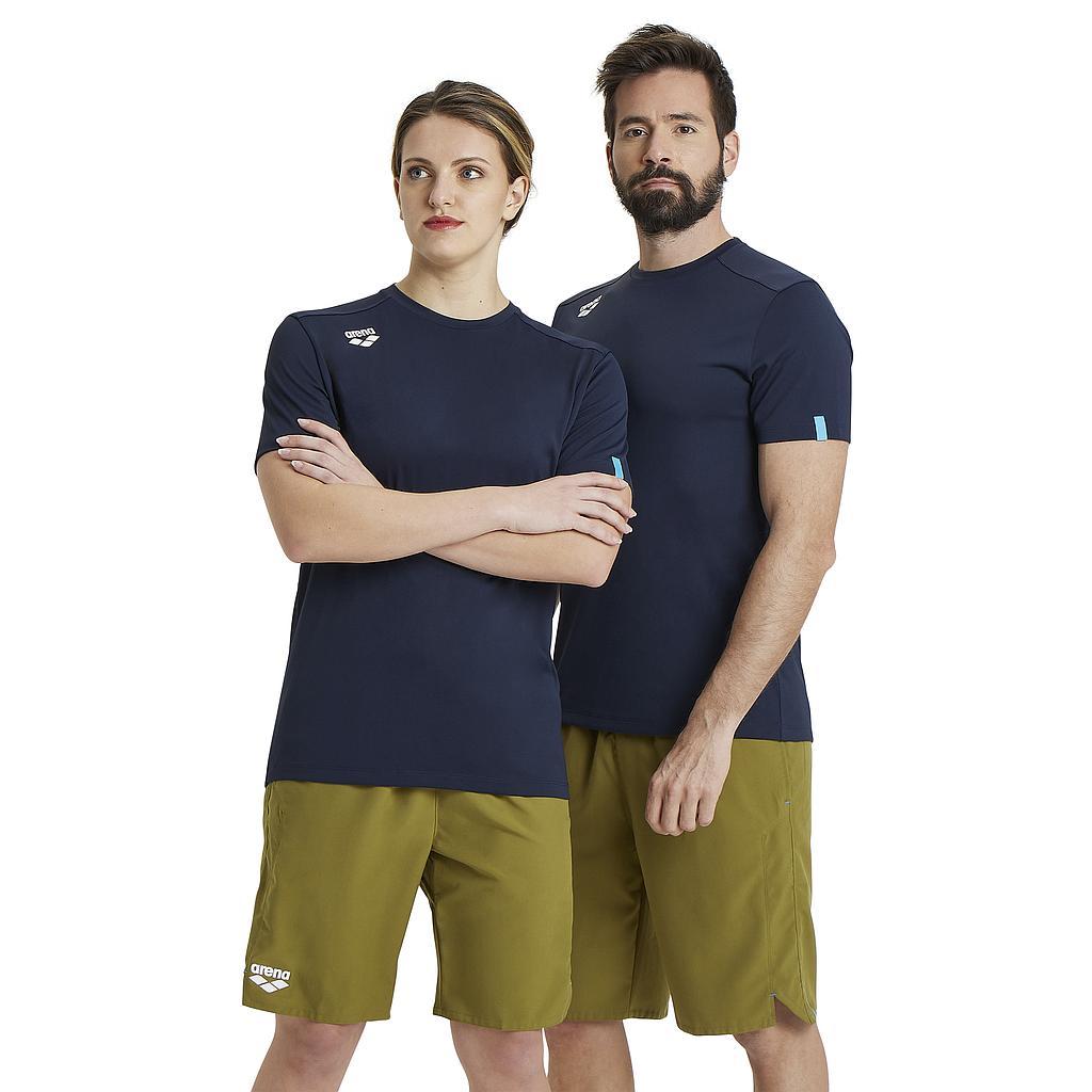 Arena Remeras Unisex Moda Team T Shirt Solid Navy