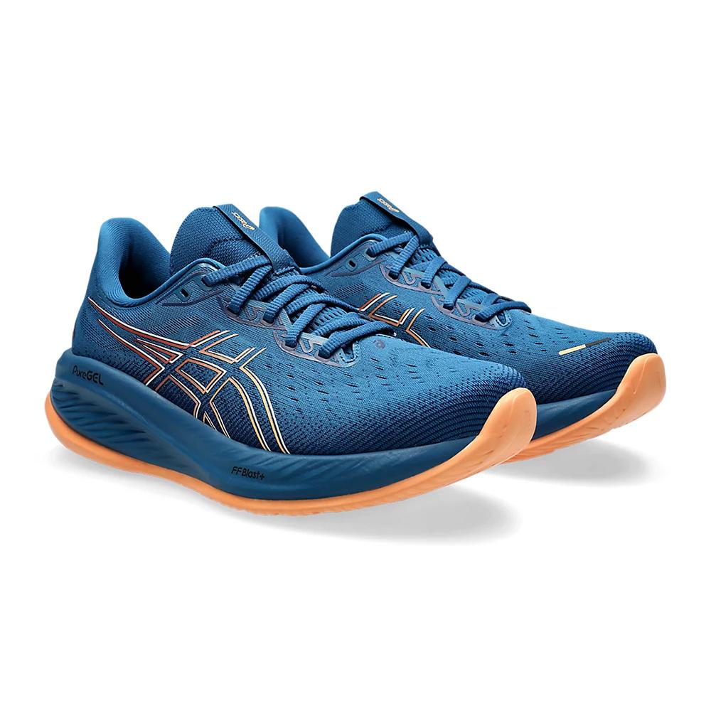 Asics Deportivos Masculino Running Gel Cumulus 26 Rich Navy/Faded Orange