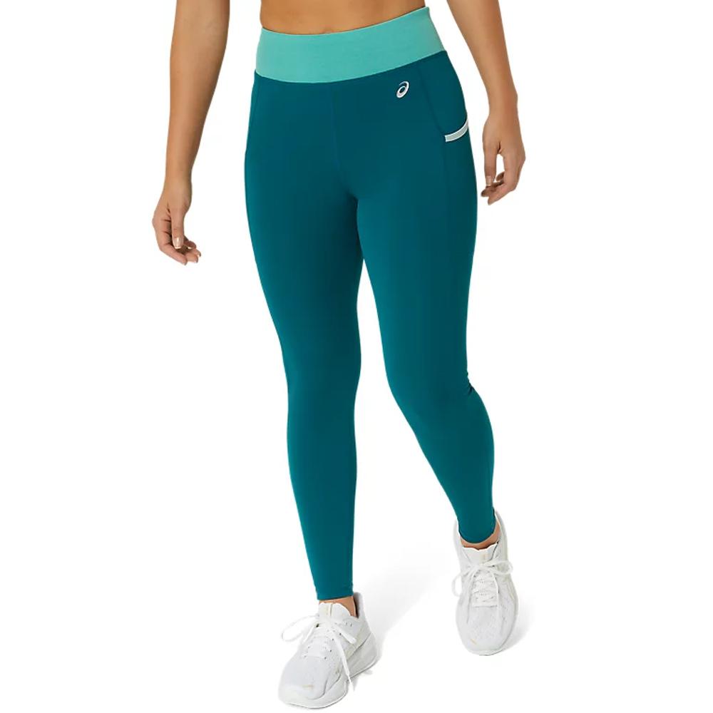 Asics Calzas Femenino Training Training Mesh Pocket Tight Rich Teal