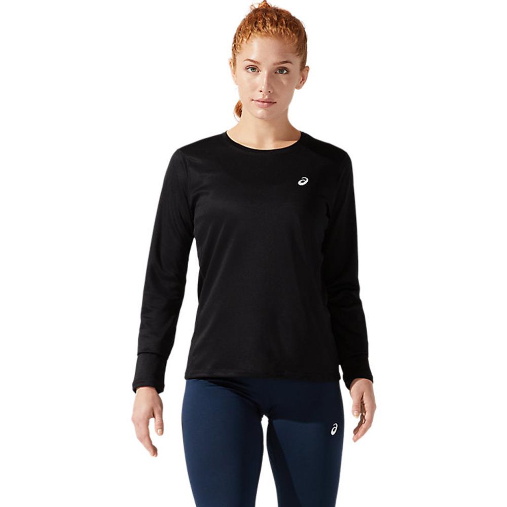 Asics Remeras mangas largas Femenino Running Silver Ls Top Performance Black