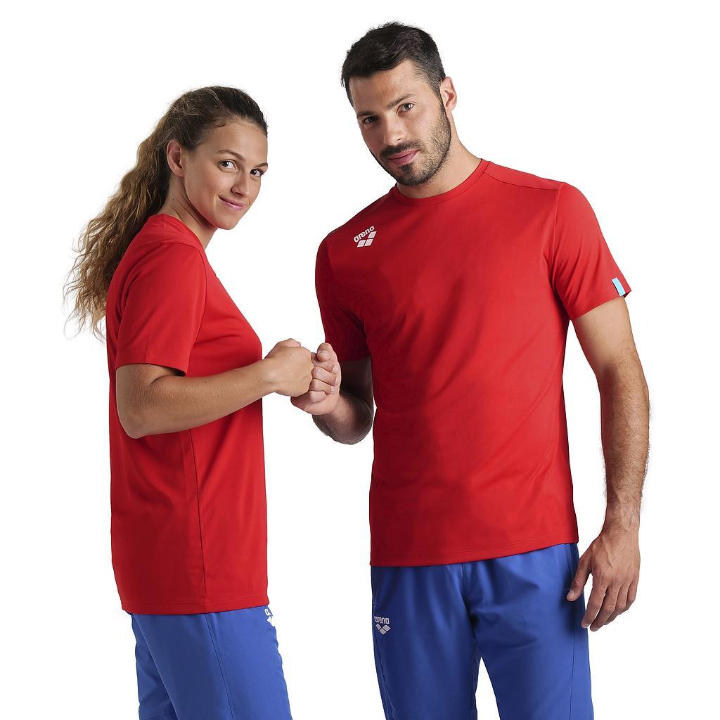 Arena Remeras Unisex Moda Team T Shirt Solid Red