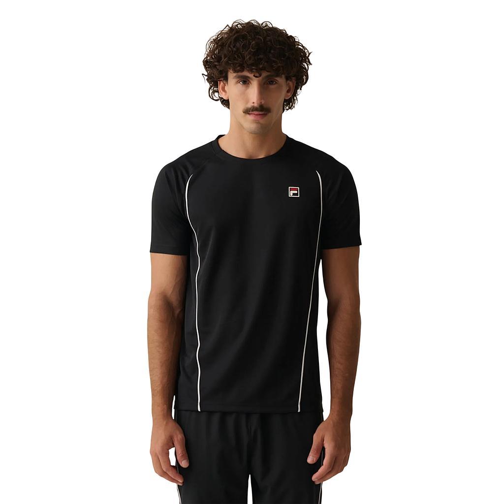 Fila Remeras Masculino Tenis Match Black/White
