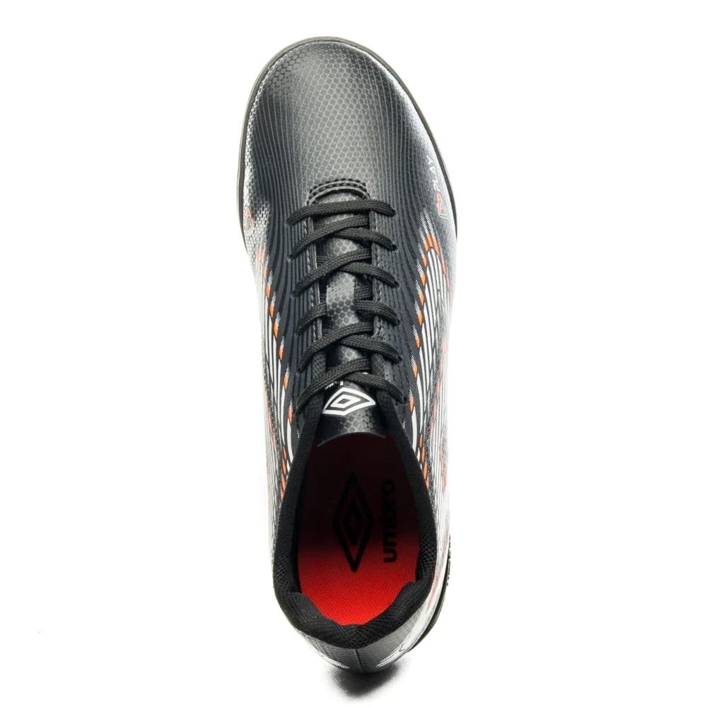 Umbro Futbol Society Masculino Play Negro/Blanco/Naranja Fluor