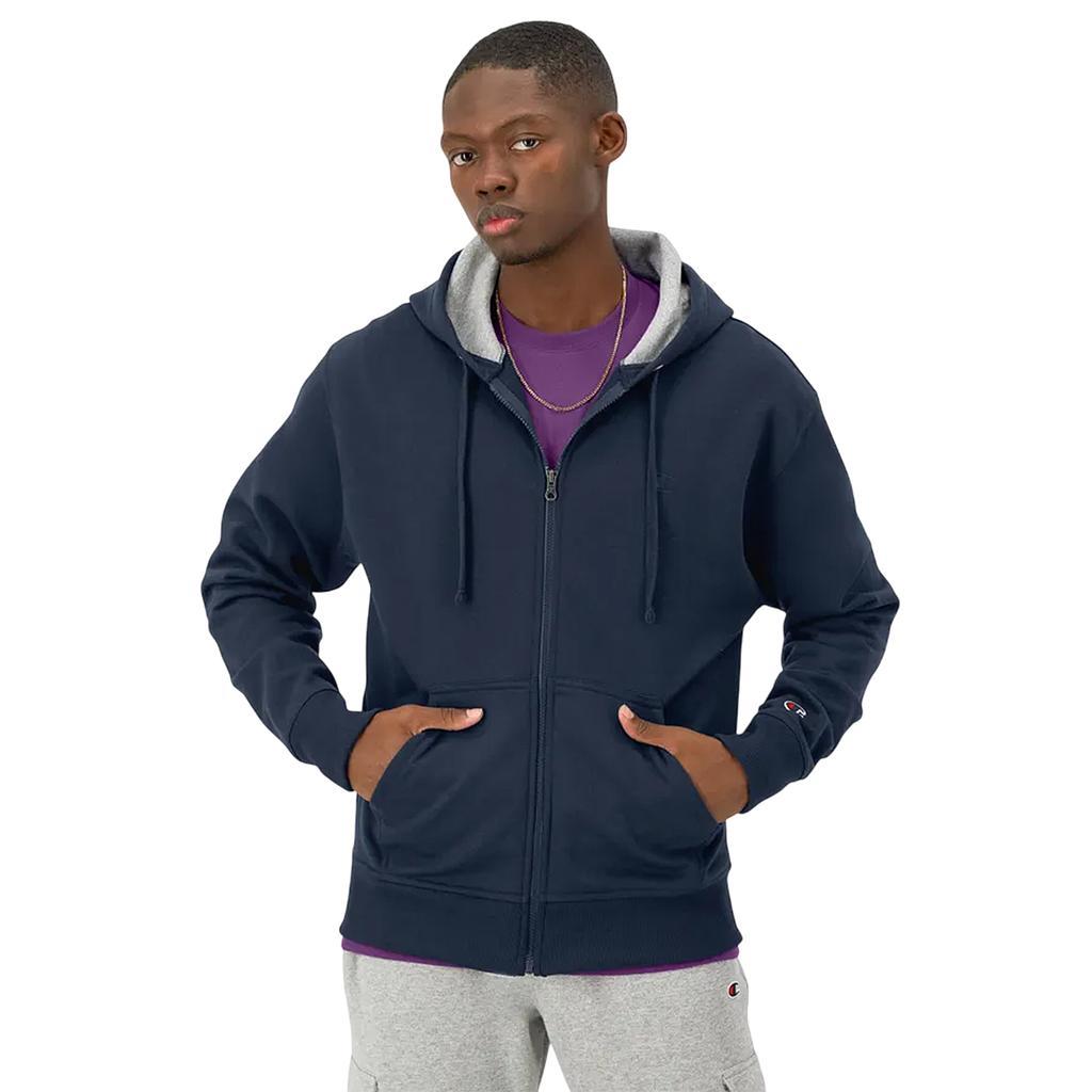 Champion Camperas Masculino Moda Powerblend Full Zip Navy