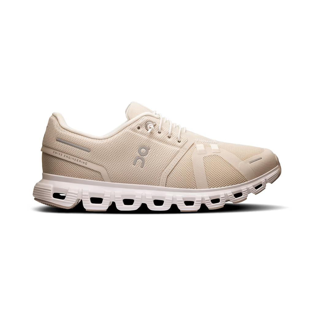 On Deportivos Femenino Running Cloud 6 Pearl/White