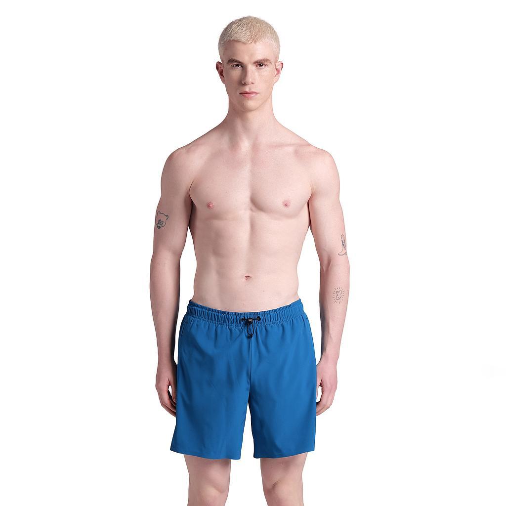 Arena Shorts Masculino Natacion Evo Beach Boxer Solid Blue Lake