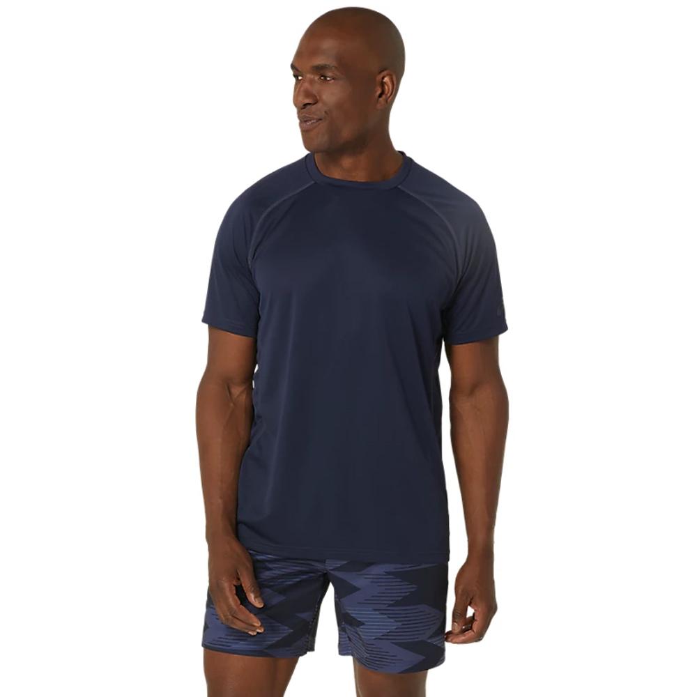 Asics Remeras Masculino Training Vented Knit Ss Top Midnight