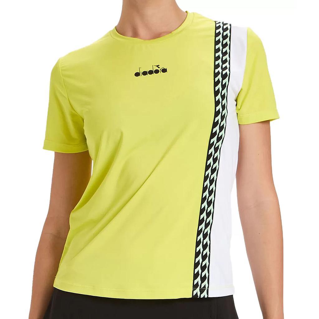 Diadora Remeras Femenino Tenis L. Ss T-Shirt Challenge Green Spring