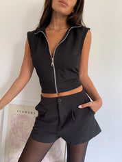 Chaleco Femenino  Tylor Zipper Negro