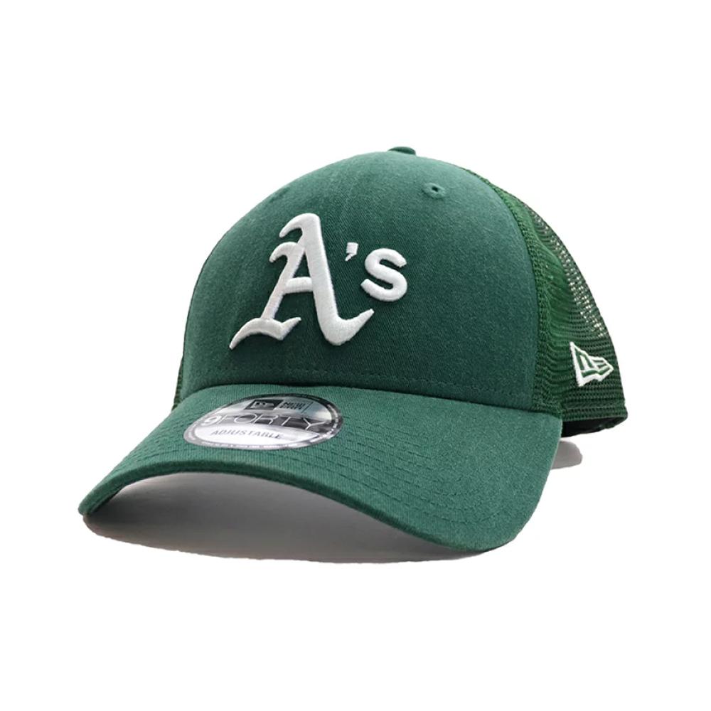 11591197 New Era Gorros MLB 9Forty Adjustable Oakland Atlethics Dark Green/White