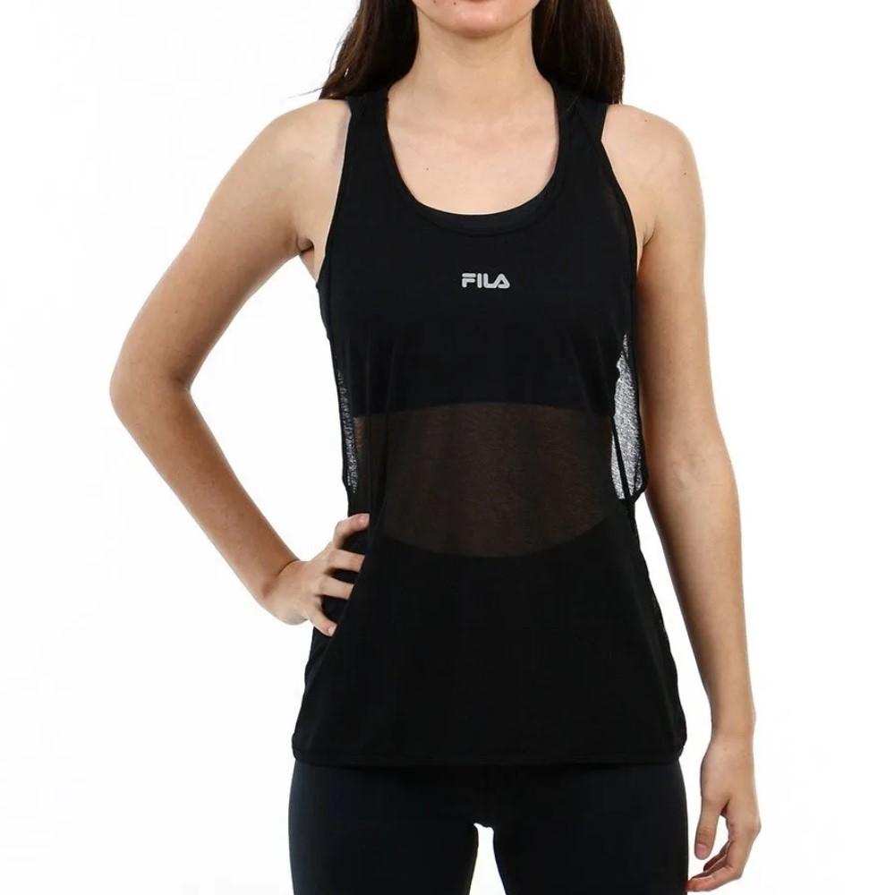 Fila Running Musculosa Femenino Light Run II Negro/Plata Reflectante