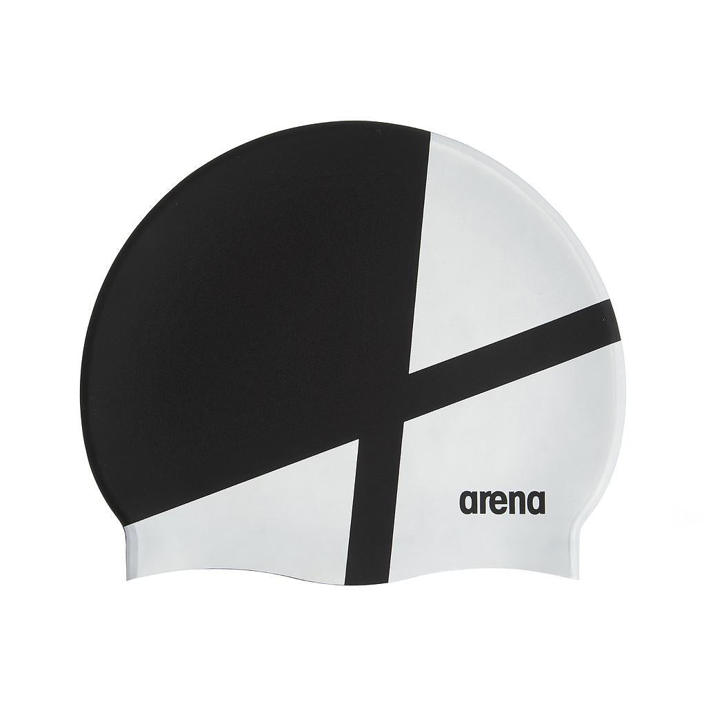 Arena Gorras de Natacion Unisex Natacion Icons Team Stripe Cap Diamond Black White