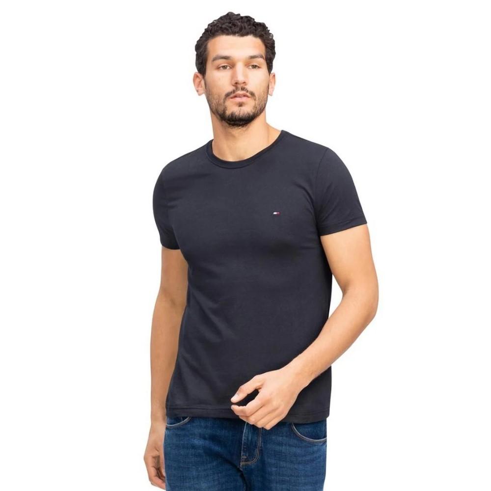Tommy Hilfiger Masculino T-Shirts S/S Core WCC Essential Black