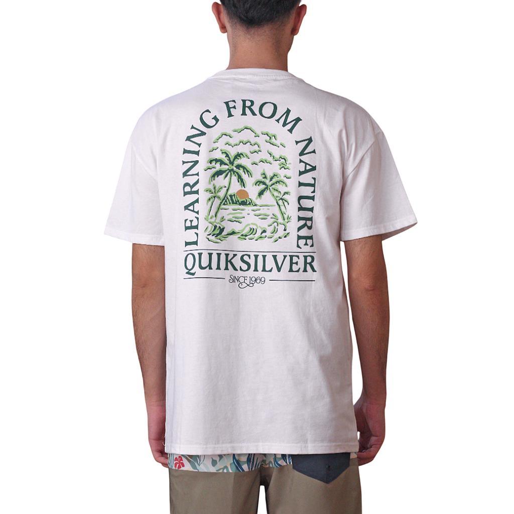 Quiksilver Remeras Masculino Moda Evo Learning From Nature White