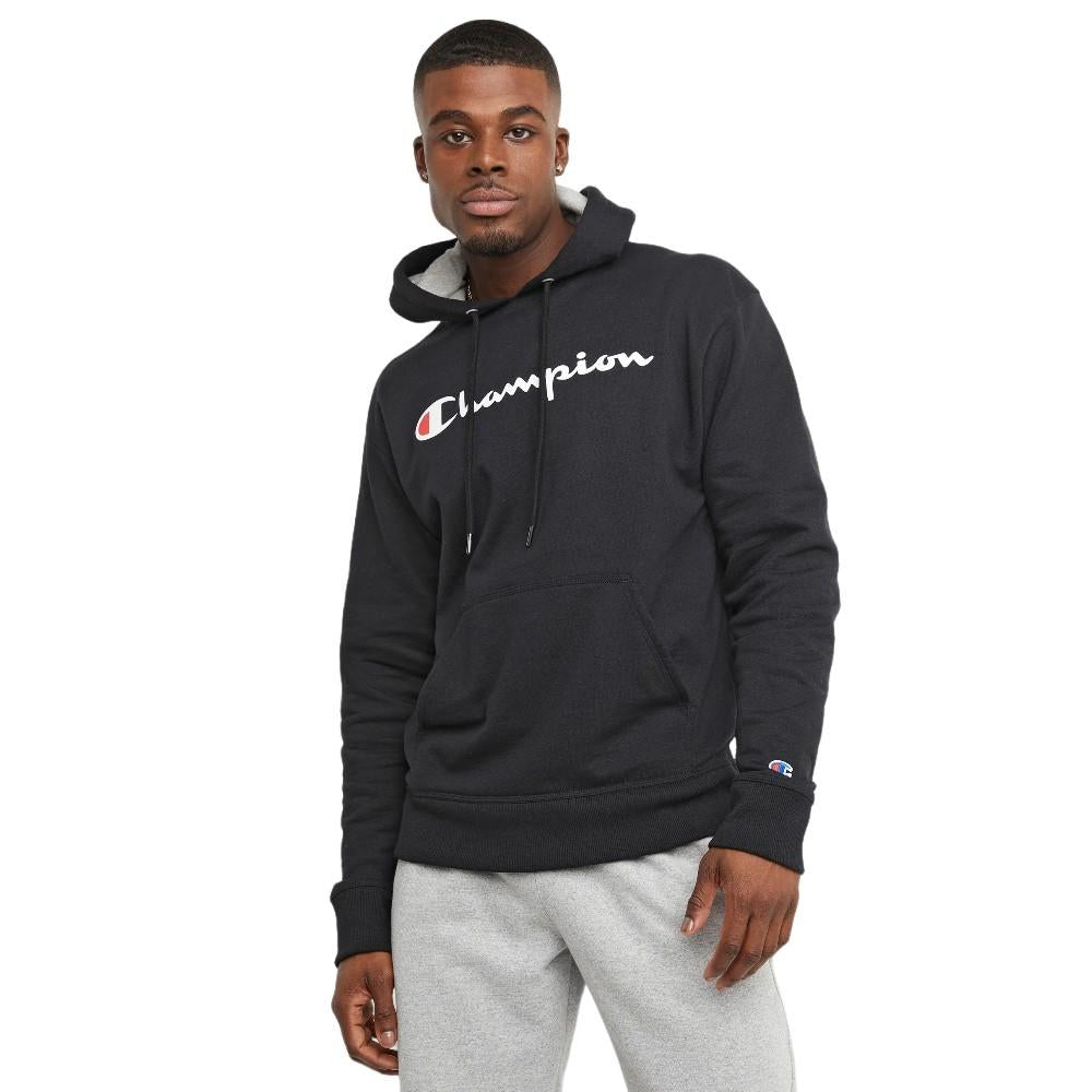Champion Fleece Hoodie Masculino Powerblend Graphic Hoodie Fleece Black