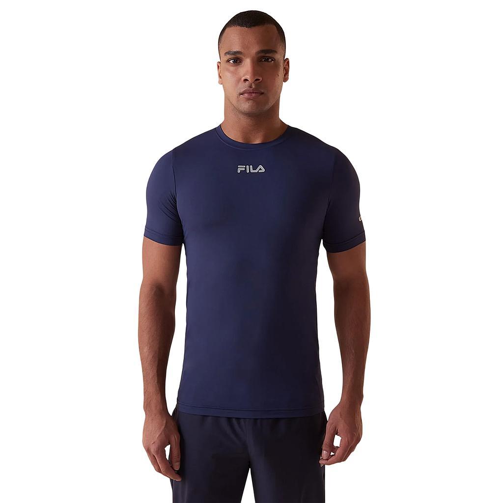 Fila Remeras Masculino Training Sun Protect Breezy Marinho/Prata