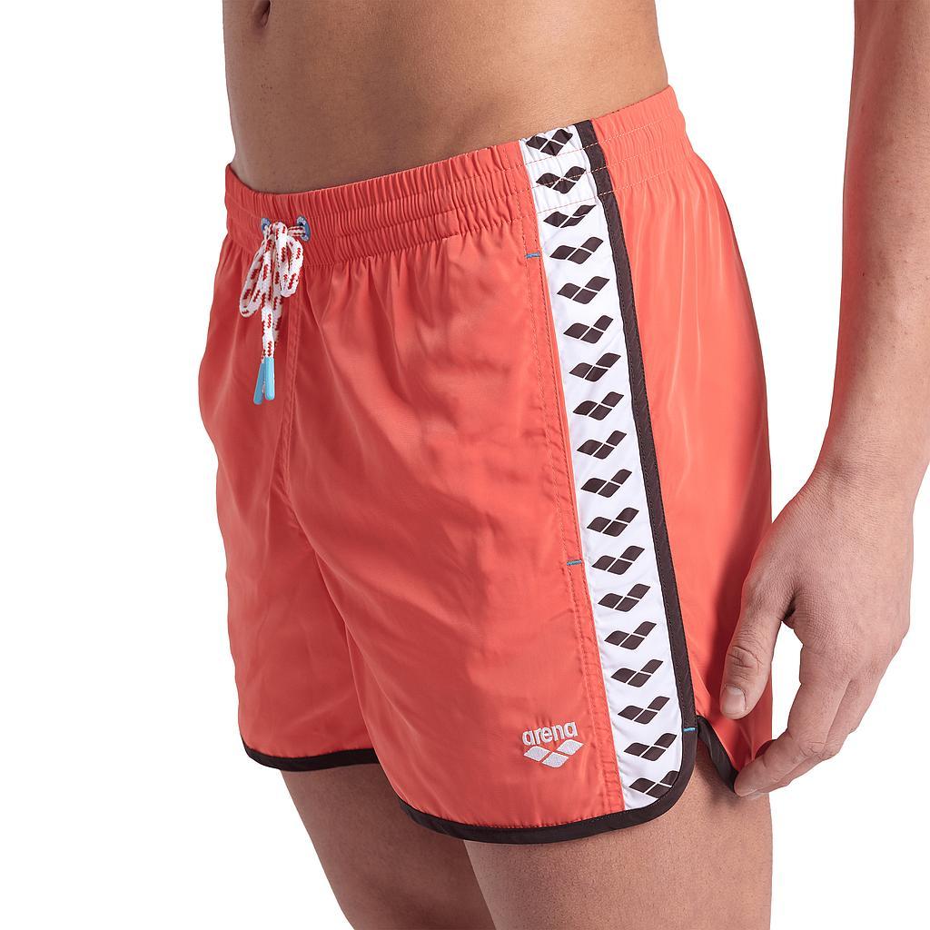 Arena Short de baño Masculino Natacion Team Stripe Beach Calypso Coral Sepia White