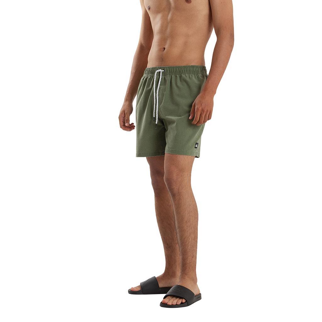 Quiksilver Shorts de Baqo Masculino Moda Volley Green