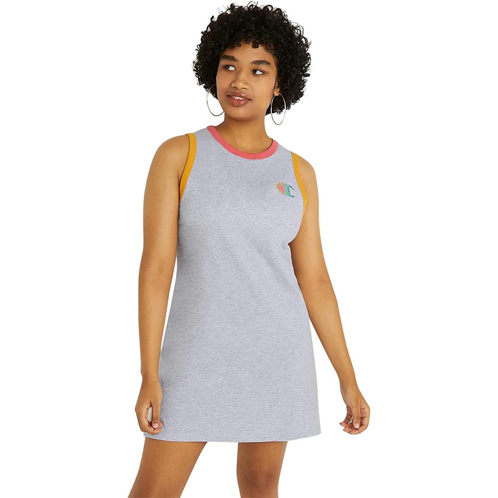 Champion Vestidos Femenino Campus Tank Dress Oxford Grey Htr/Multi