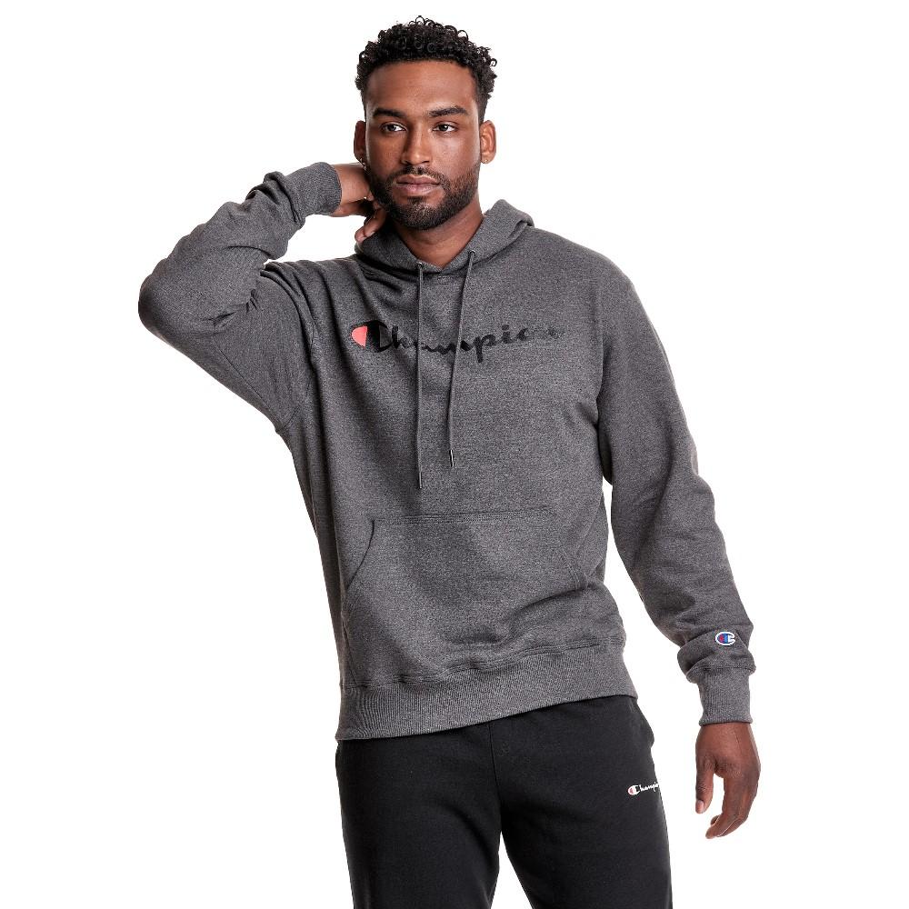 GF89HY06794-0OC Champion Fleece Hoodie Masculino Powerblend Graphic Hoodie Fleece Granite Heather
