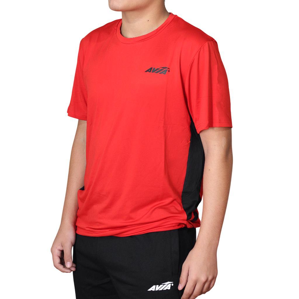 Avia Remeras Masculino Running Montana Red/Black