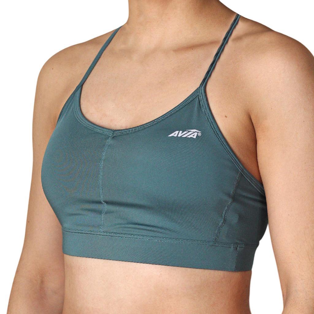 Avia Tops Femenino Running Nevada With Cup Forest Green/Black