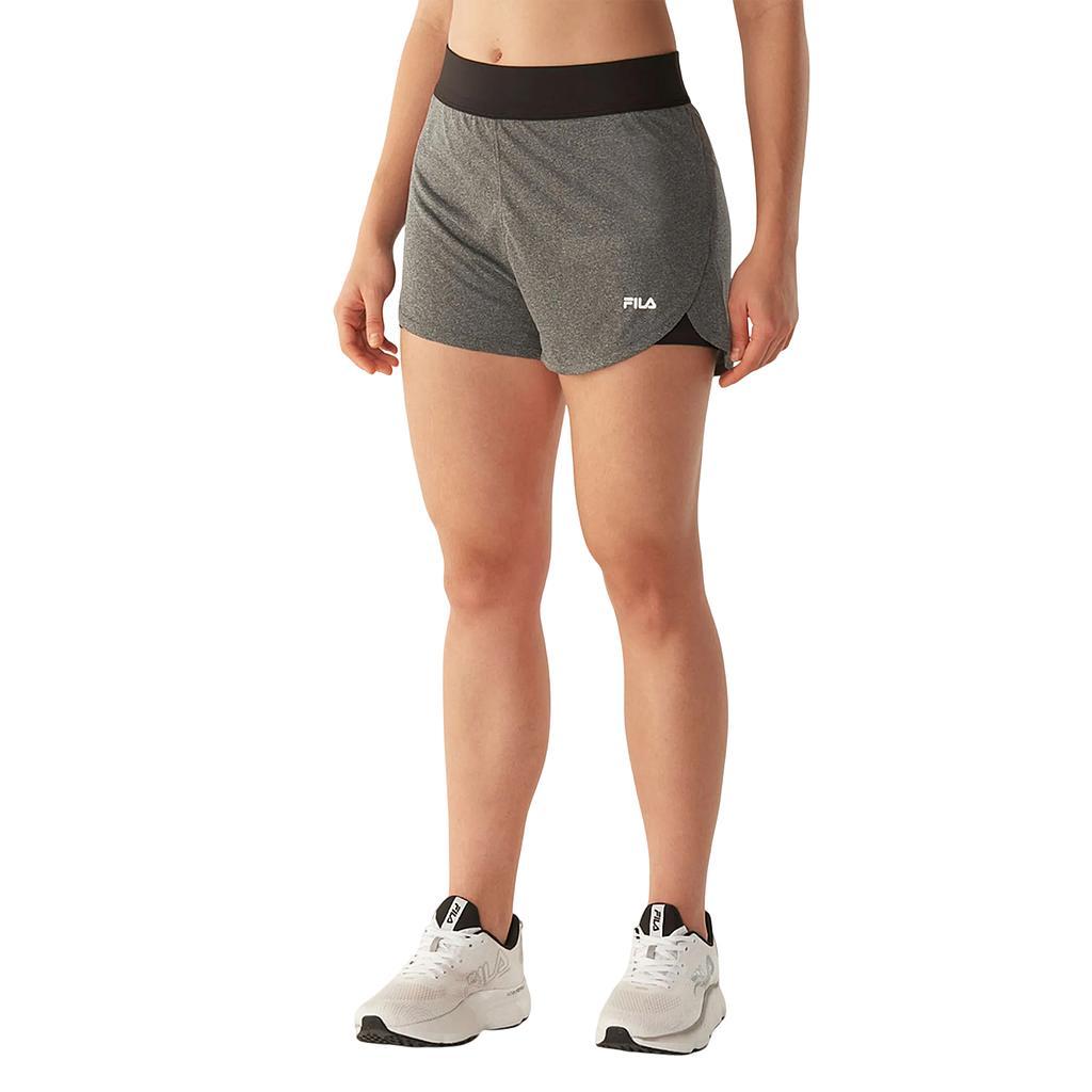 Fila Shorts Femenino Training Double Basic Train III Black Melange
