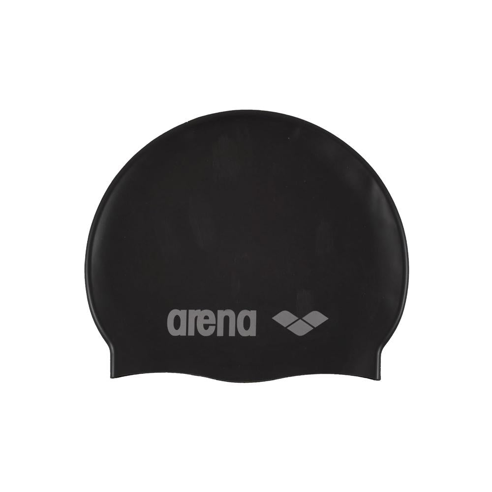 Arena Gorras de Natacion Unisex Classic Silicone Black Silver