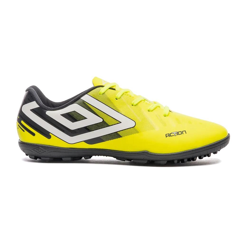Umbro Society Masculino Futbol Action Lima/Negro/Blanco