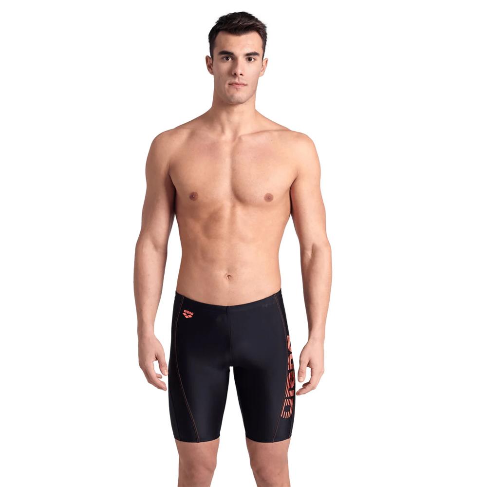 Arena Short de baño Masculino Natacion Evo Jammer R Black Calypso Coral