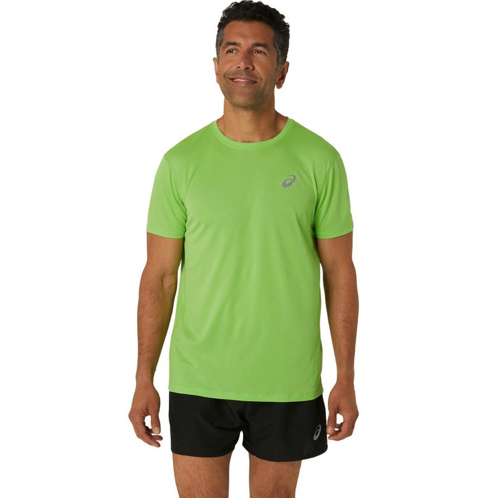 Asics Remeras Masculino Running Silver Ss Top Electric Lime