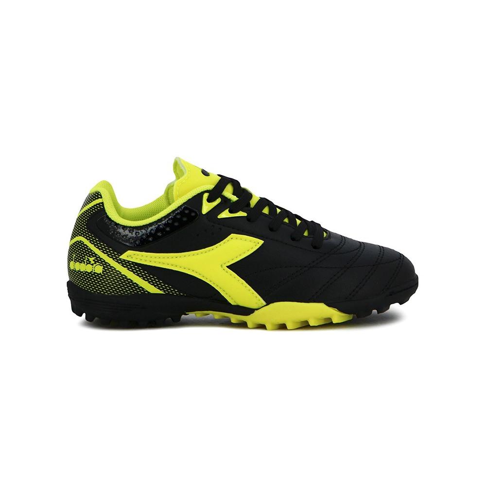 Diadora Society Niños Futbol Tifosi II Tf K 165 Black/Yellow Fluor
