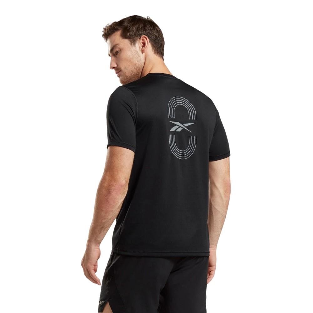 Reebok Running Remeras Masculino GFX Tee Black