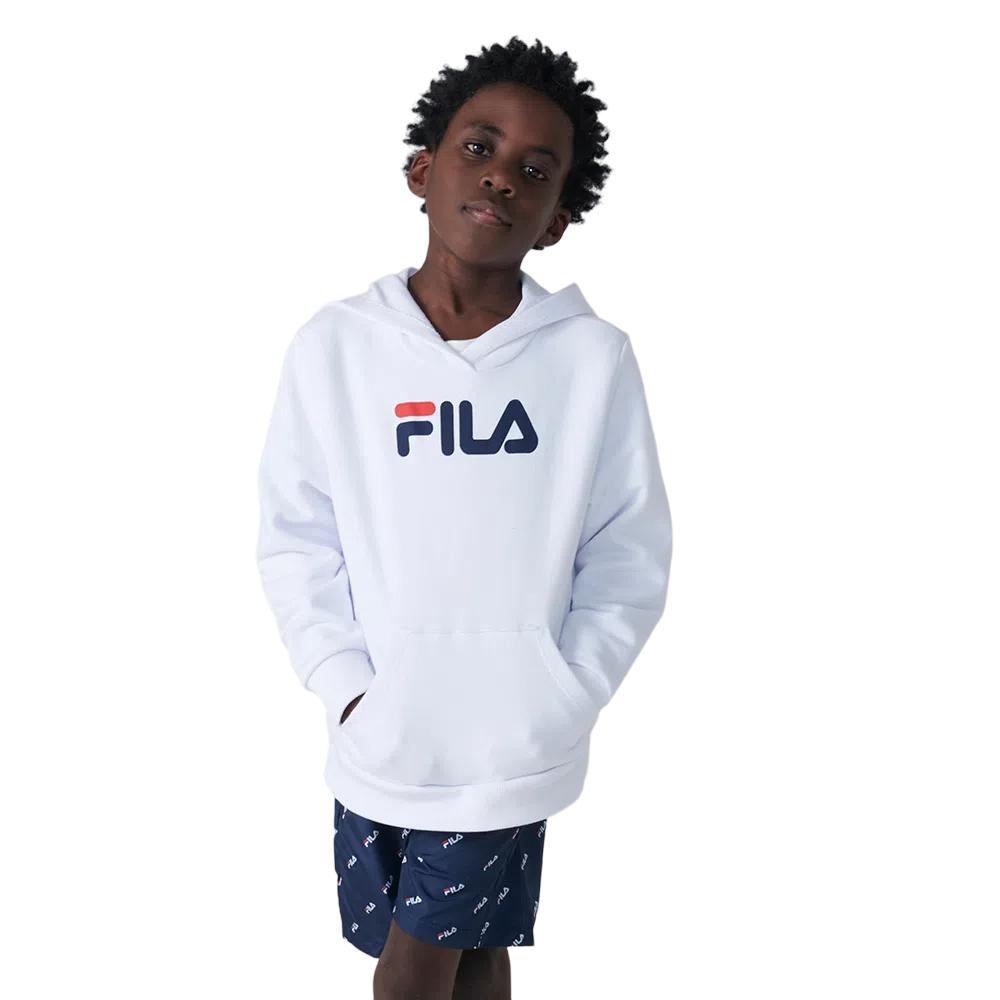 Fila Canguros Niños Moda Hoody Letter White/Blue/Red