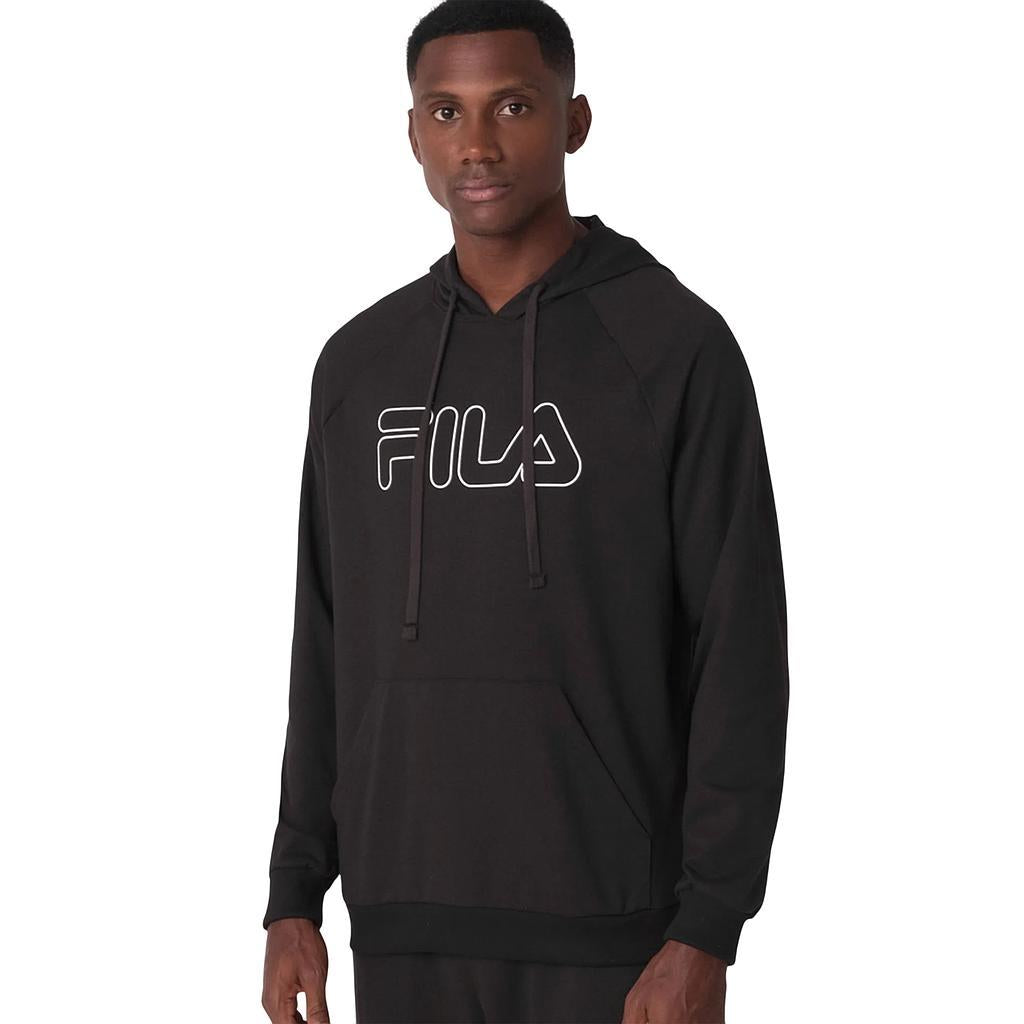 Fila Canguros Masculino Moda Hoody Letter Outline Light Black/White