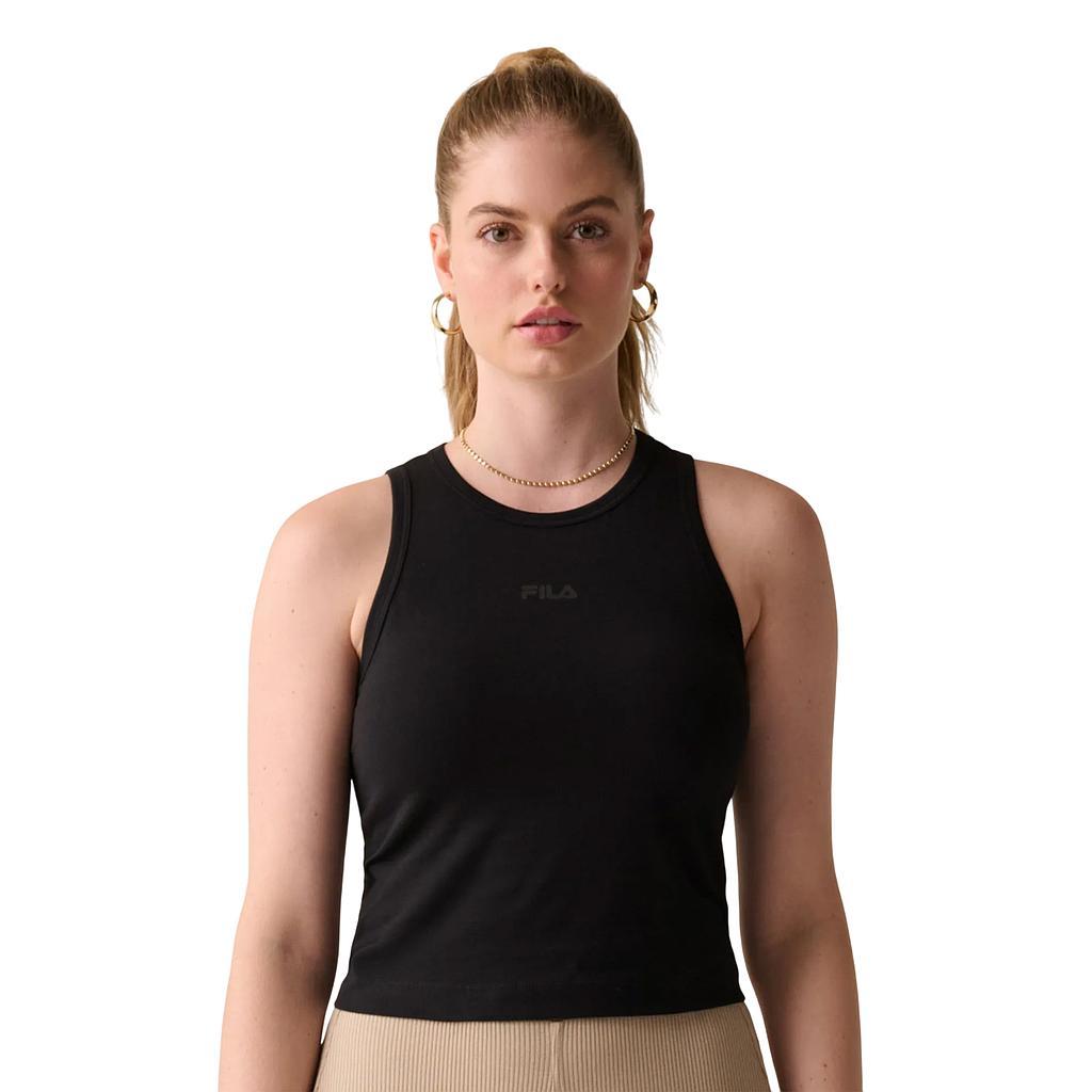 Fila Musculosas Femenino Moda Tank Top Letter Everyday Black