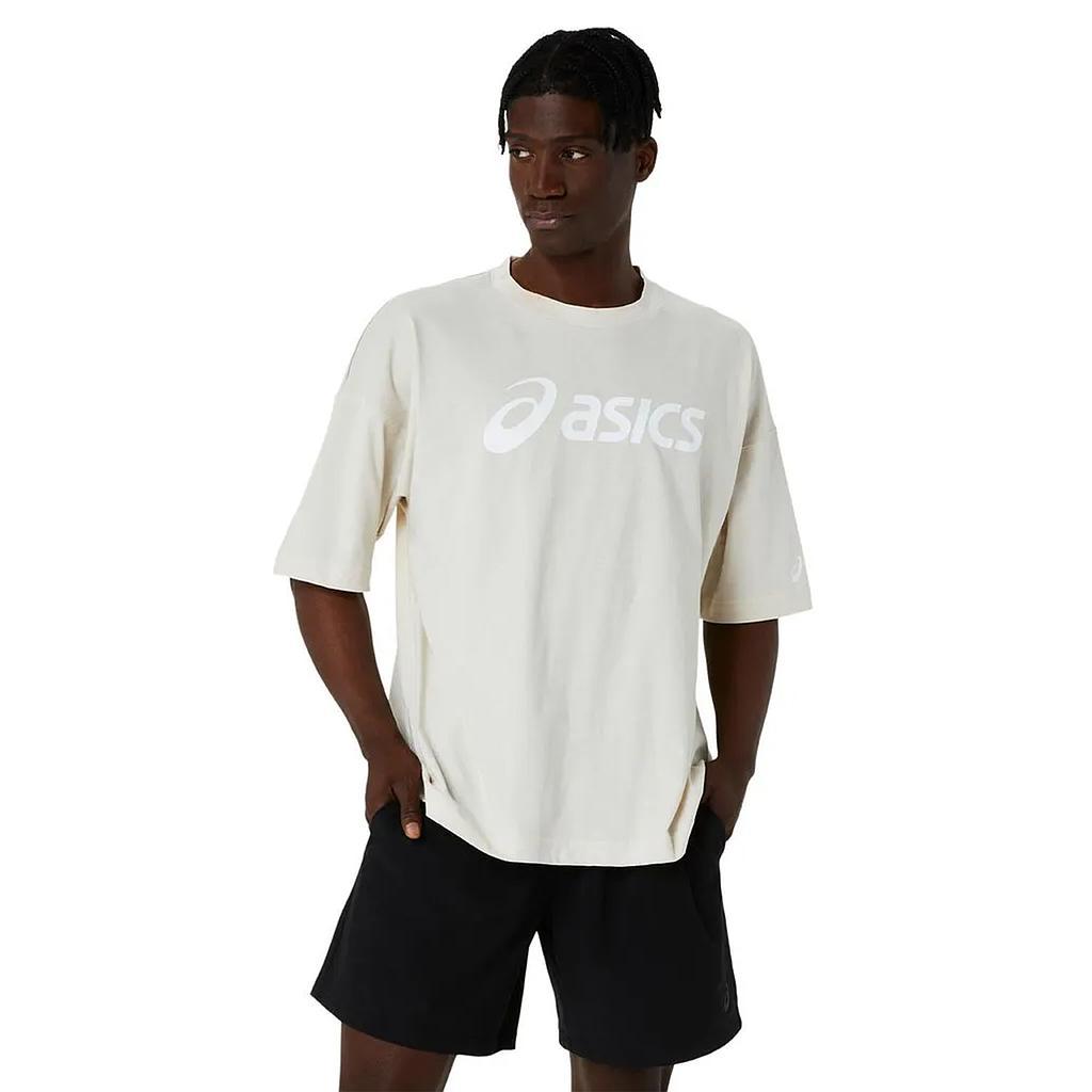 Asics Remeras Masculino Training Graphic Relax Fit Tee Oatmeal
