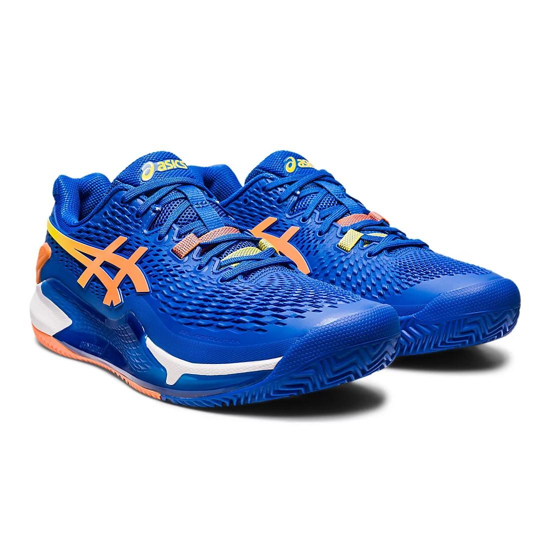 Asics Tenis Masculino Gel-Resolution 9 Clay Tuna Blue/Sun Peach