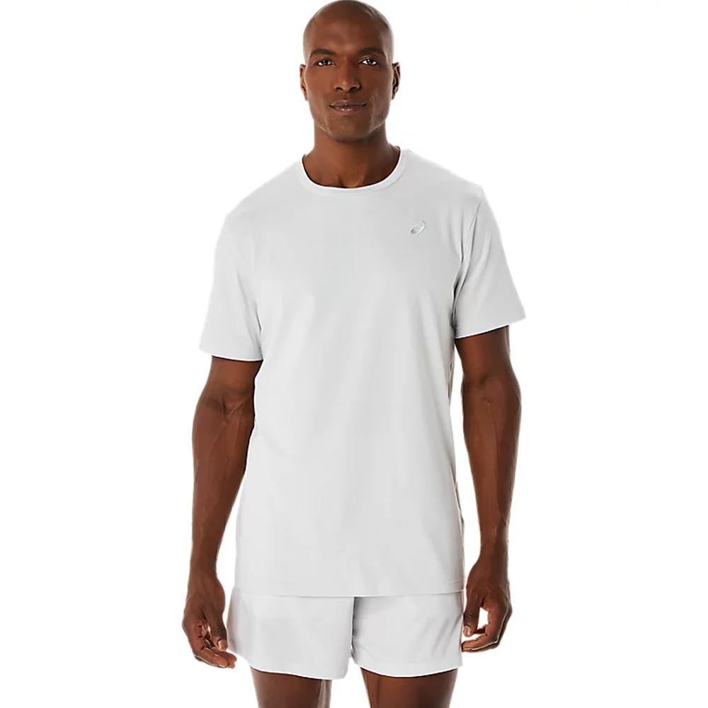 Asics Remeras Masculino Training Spiral Embroidery Tee Grey