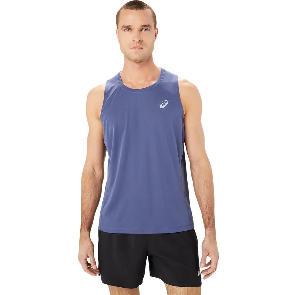 Asics Camisillas Masculino Running Silver Singlet Thunder Blue