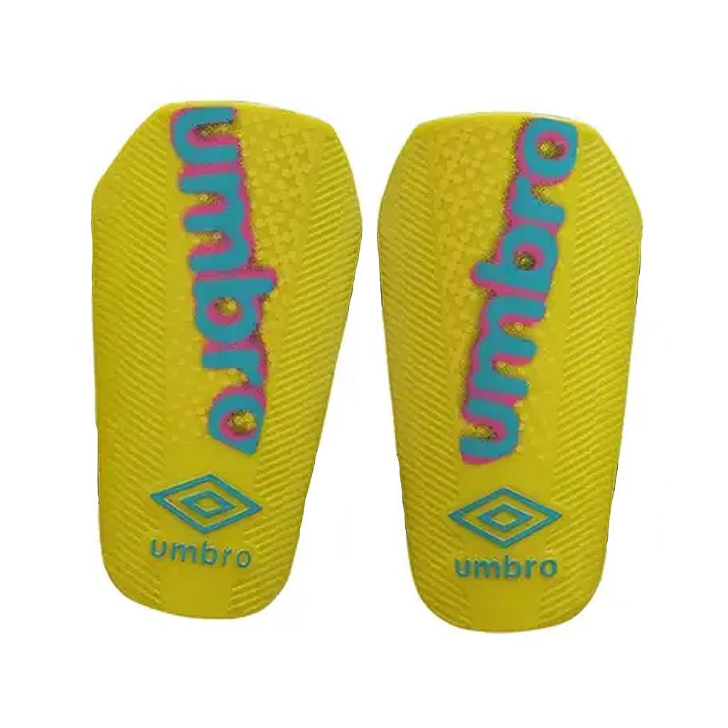 21440U-MVZ Umbro Canilleras Futbol Stratus Slip Nc Safety Yellow/Atomic Blue