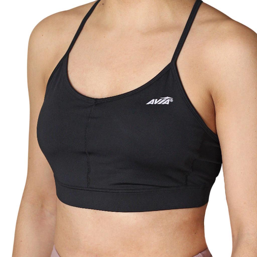 Avia Tops Femenino Running Nevada With Cup Black/White