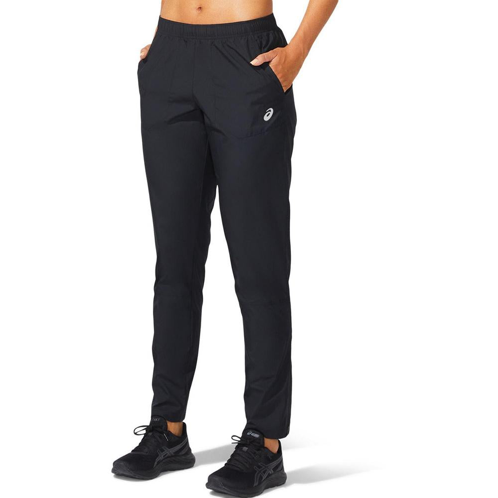ASICS Pantalones Femenino Running Silver Woven Performance Black